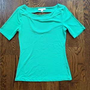 Bananas Republic cutout blouse/shirt - green - size XS